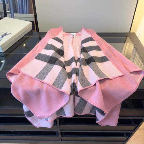 Burberry Reversible Color-Block Poncho — front